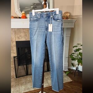 Good American Light Blue Straight Leg Jeans